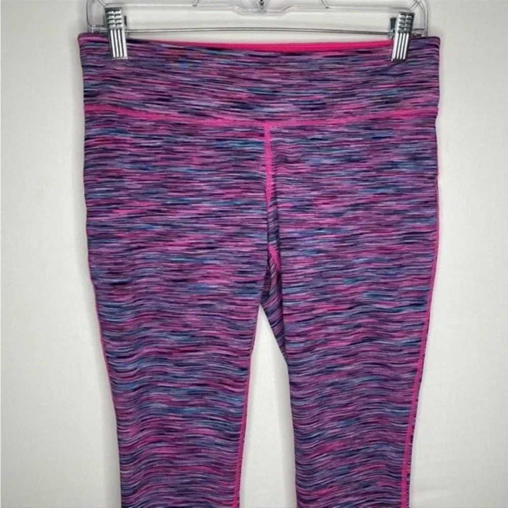 Ideology Pink Purple Space Dye Work Out Athletic Leggings M